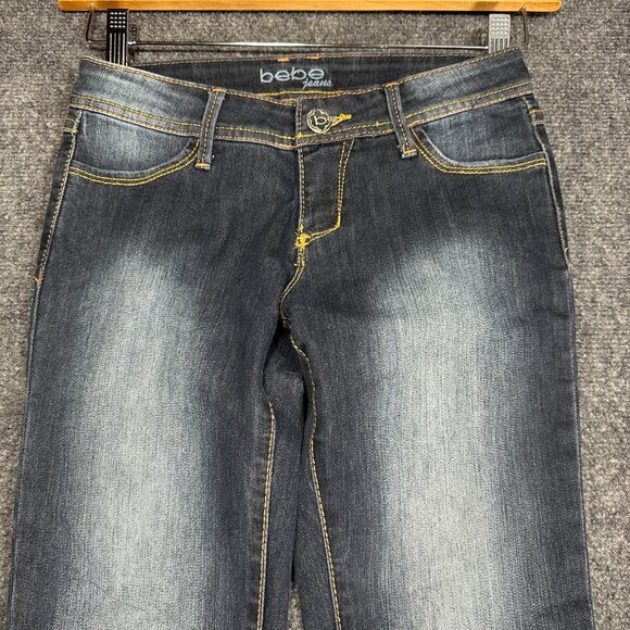 bebe Jeans Womens 25 Skinny Medium Wash Cotton Stretch Pockets - Picture 3 of 8